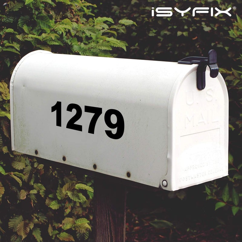 iSYFIX Black Vinyl Number 4 (Four) Stickers - 6 Pack 3 inch Self Adhesive - Premium Decal Die Cut & Pre-Spaced for Mailbox, Signs, Door, Cars, Trucks, Home, Business, Address Number, Indoor & Outdoor - Image 4